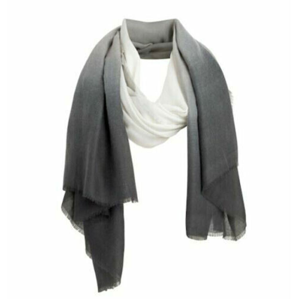 Carly Cushnie Horizon Grey Ombre Scarf Oversize Gray Rachel Zoe Curateur NEW